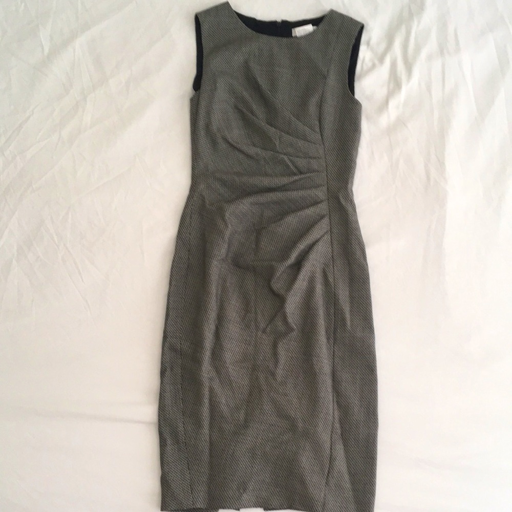 Grey Herringbone Dress